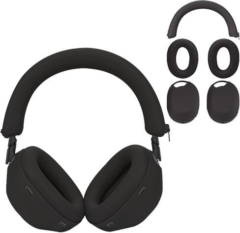 بالنسبة إلى غطاء حالة Sony WH-1000XM6 ، فإن 3 مجموعات من الغطاء العرق السيليكون ، واقي Conxisa Eeadones Protection For Sony WH-1000XM6 Cover/EAR/THEAD CORVERTORS ، مقاوم للعرق (أزرق) in Kuwait