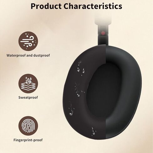 بالنسبة إلى غطاء حالة Sony WH-1000XM6 ، فإن 3 مجموعات من الغطاء العرق السيليكون ، واقي Conxisa Eeadones Protection For Sony WH-1000XM6 Cover/EAR/THEAD CORVERTORS ، مقاوم للعرق (أزرق) in Kuwait
