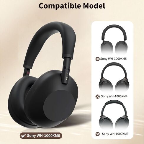 for Sony WH-1000XM6 Case Cover, 3 Sets Silicone Sweat Cover, KONXISA Eeadphones Protective Case for Sony WH-1000XM6 Earpad/Ear/Headband Covers Protector, Washable Sweatproof(Blue) in Kuwait