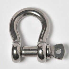 HI-GEAR 316 Stainless Steel 8mm Marine Bow Shackle, D Ring Screw Pin Clevis Heavy-Duty, 1,300 lbs Working Load Limit, Lifting, Rigging and Recovery, 5/16'' Diameter, Package of 8