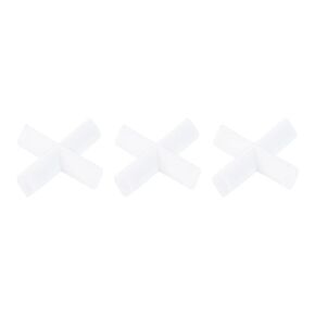 MECCANIXITY Magnetic Stirrer Mixer Stir Bar Rod 40mm(1.57") x40mm Cross Shape PTFE Coating Magnet White for Laboratory 3Pcs