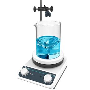 Laboratory Hot Plate Magnetic Stirrer with Heating Magnetic Stirrer Hotplate Mixer 200-1500rpm,3L