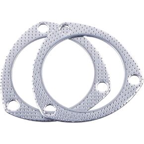 JOIUYOLJ Exhaust Flange Gasket 3.5-inch 2Pcs 3-Bolt for Multipurpose Manifold Catalytic Converter Turbine Header Replacement Shaft Return Engine Exhaust Pipe in Kuwait