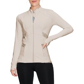 QUEENIEKE Womens Athletic Jacket Slim Fit Zip Up Jackets Workout Sweaters Women Lady