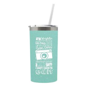 Funny Photography Gifts for Women Editing Gifts for Her Photographer Accessories Water Bottle Tumbler with Lid and Straw for Her Mint 0318