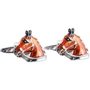 Deluxe Personalized Horse Cufflinks with Gift Box for Father Husband