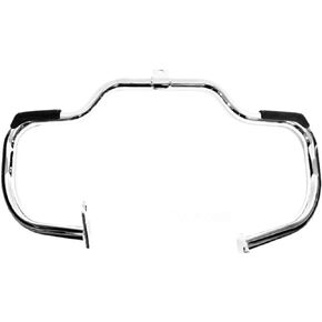 Engine Guard Softail FatBoy CHROME Mustache Highway Bars Crash Bar For Harley Davidson Heritage Classic Deluxe Fat Boy Years 1986-1999 Foot Rests Nostalgia # 49004-90 FLSTF FLSTC FL FLSTN Springer NEW