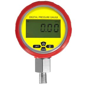 Digital Hydraulic Pressure Gauge 10000 PSI/700BAR with 1/4-Inch NPT Connector, Hydraulic Pressure Tester with Gauge Boot Protector Cover (Black)