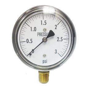 Kodiak Controls KC25-3# Low Pressure Gauge 3 PSI
