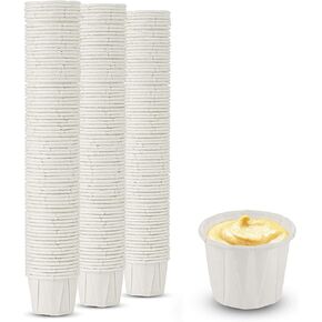 MT Products Individual Paper Portion Cups 1/2 oz - Sample Cups - Disposable Soufflé Cups Great for Condiments or Medicine Cup (Pack of 450) - Made in the USA
