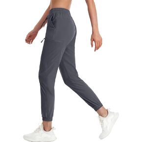MAGCOMSEN Women's Hiking Cargo Joggers Pants Water Resistant Lightweight Pockets Quick Dry Athletic Travel Camping Pants