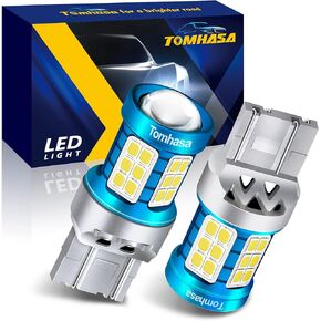 Tomhasa 7443 LED Bulb 7440 LED عكس الأضواء، 7441 7444 T20 LED لمبة مع جهاز عرض مشرق 2835 رقاقة W21W استبدال LED للنسخ الاحتياطي عكس الفرامل الذيل بدوره إشارة الضوء، حزمة من 2 in Kuwait
