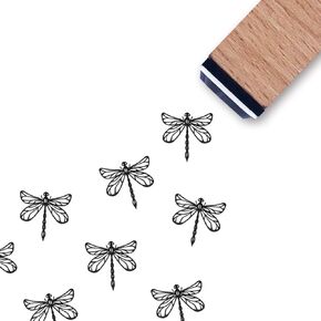 Dragonfly Rubber Stamp, 3/5 Inch Small Mini Stamp for Scrapbooking Card Making Planner