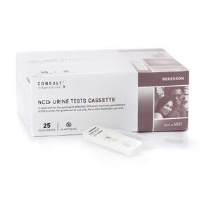McKesson 5001.0 Consult One-Step hCG Pregnancy Test Urine Sample CLIA Waived Rapid Diagnostic Kit (Pack of 25)
