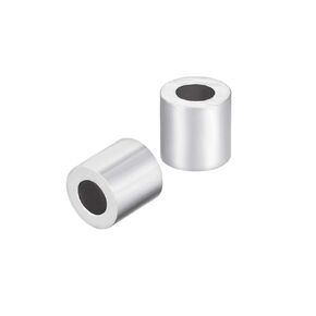 uxcell Aluminum Wire Rope Stop Sleeve Round Cable Ferrule Loop for 1/8" Wire Rope Pack of 20