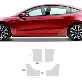 FDAIUN لـ Tesla Model 3 2017-2024 PPF طلاء السيارات المسبق القطع طبقة رقيقة واقية شفاء ذاتي 8.5mil TPU HD فيلم خدش حامي الملحقات الخارجية