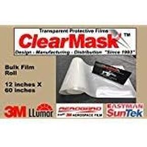 ClearMask 12" X 60" Fabricated Paint Protection Film Roll (8 Mil Clear Urethane Film from 3M, Eastman Llumar Suntek or Equal)