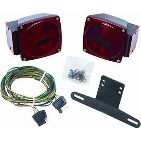 Wesbar 2527511 Trailer Light Kit, black, under 80-inch