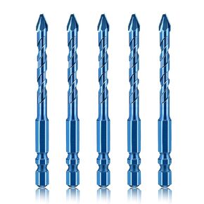 SONCHIE Eccentric Concrete Drill Bits Set of 6 Carbide-Tipped Drill Bits for Concrete/Walls/Tiles/Glass/Hard Plastic/Cement/Granite, etc