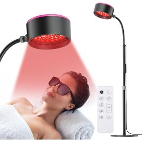 Caromolly Red Light Therapy for Face, Infrared Light Therapy for Body, 660nm Red Light and 850nm Near-Infrared Light Combo, 2 in 1 Retractable Stand Red Light Therapy Lamp for Skin Care, Pain Relief