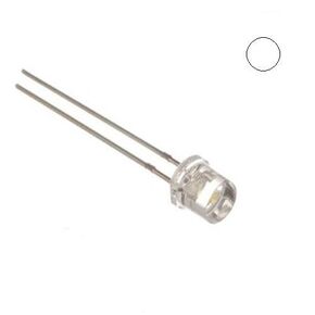 E-Projects B-0001-A07 Clear White LEDs, Wide Angle Light, 5 mm (Pack of 25)