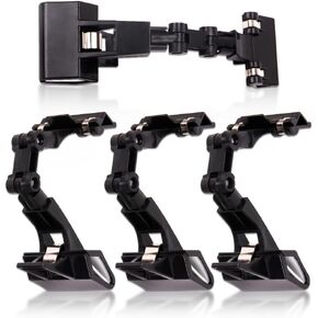 ZORZA 4Pcs Flexible Paper Stand for Desk Rotatable Foldable Document Holder Double Head Paper Holder for Typing Computer Monitor Canvas Clamp