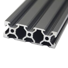 Iverntech 1PC 300mm 2060 V Type European Standard Anodized Black Aluminum Profile Extrusion Linear Rail for 3D Printer and CNC DIY Laser Engraving Machine