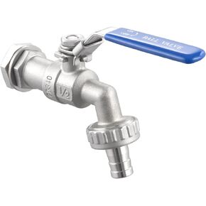 1/2" NPT Stainless Steel Ball Valve Weldless Bulkhead Suitable for Building Home Brew Kettle/Mash Tun