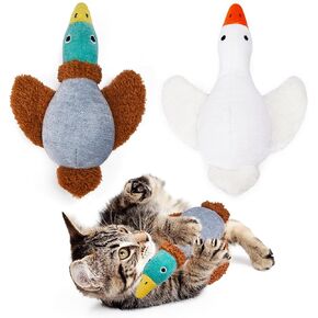 Potaroma Catnip Bird Cat Toys, 2 Pcs Crinkle Sound Toys Soft and Durable, Cat Kicker Toys for Indoor Kitten Exercise 8.5 Inches for All Breeds Interactive