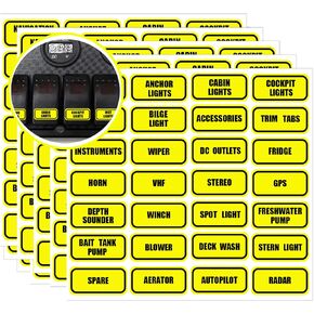 Boat Switch Panel Labels Marine Boat Dash Board Switch Instrument Panel Vinyl Decal 0.3 x 1 Inch - Rocker Switch Circuit Panel Sticker Light Switch Fuse Description Button Boating Fishing Horn 84 Pcs in Saudi Arabia