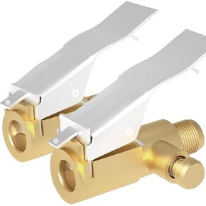 HIYITKS Air Chuck with Clip Adapter, Brass Locking Tire Inflator Nozzle Adapter Connect, No Leakage 250 PSI Tire Chucks for Vehicle Inflator Compressor Pump ConnectTool
