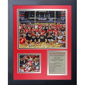 Ohio State Buckeyes NCAA Legends Collectible | Framed Photo Collage Wall Art Decor - 12"x15" | Legends Never Die