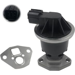 صمام EGR EGV576 صمامات إعادة تدوير غاز العادم مع حشية تناسب 2001-2005 Honda Civic EL 1.7L مع محطة ذكر 5 شوكات وفتحتين للتركيب، صمام انبعاثات EGR يحل محل OE 18011PLMA00، 18011PLMA01