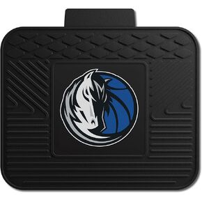 FANMATS 13845 Dallas Mavericks 2-Piece Deluxe Car Mat Set, Vinyl Trim and Colored Team Logo, Dual Rib Charcoal Carpet, Trimmable Edges