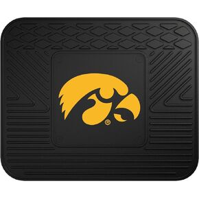 FANMATS 8870 Iowa Hawkeyes 2-Piece Heavy Duty Vinyl Car Mat Set, Front Row Floor Mats, All Weather Protection, Universal Fit, Deep Resevoir Design