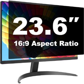 23.6 Inch Computer Privacy Screen Shield for 16:9 Widescreen Desktop Monitor - Anti-Glare Blue Light Privacy Filter and Anti Spy Privacy Screen Protector Film