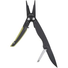SOG Aegis MT Lightweight Compact Multi-Tool for Outdoor Use with Stainless Steel Clip-Point Blade and Pliers, Black/Moss