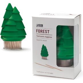 Monkey Business Forest: Fun Toothpick Dispenser | Fir Trees-Shaped Toothpick Holder Dispensing 1 Toothpick When Shaken | Cute Kitchen Accessories | Toothpicks not Included | Cool Kitchen Gadgets