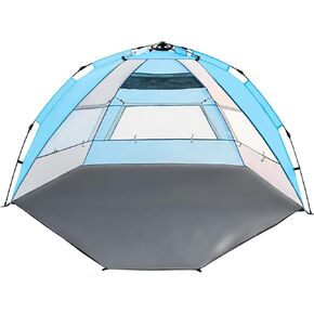 Thinlute 4-6 Person Beach Tent Sun Shelter XL Pop Up Shade Cabana Tent for Outdoors Canopy Automatic Easy Setup Tent for Beach with UPF 50+ UV Protection for Fishing Hiking Camping