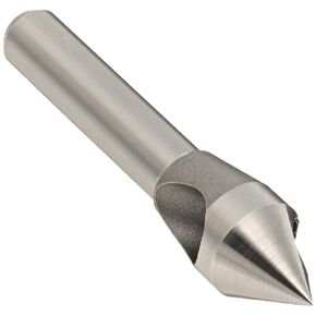 KEO 53500 Cobalt Steel Single-End Countersink, Uncoated (Bright) Finish, 60 Degree Point Angle, Round Shank, 1/4" Shank Diameter, 5/16" Body Diameter