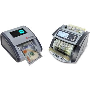 Cassida InstaCheck Small Footprint, Easy to Read Automatic Counterfeit Detector & 5520 UV/MG - USA Money Counter with UV/MG/IR Counterfeit Detection - Bill Counting Machine w/ValuCount