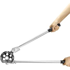 QWORK 5/8 Inch OD Tubing Bender Manual Pipe Tube Bender for Air Conditioning Refrigeration Repair, 180° HVAC Copper Aluminum Tube Bending Tool Roller Type Pipe Bender, Only for Copper/Aluminum Pipes