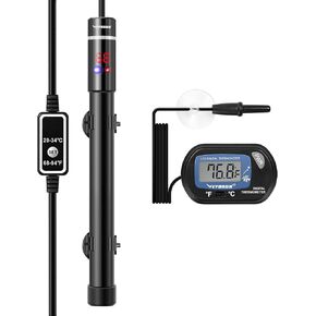 سخان حوض السمك الغاطس من VIVOSUN مع مجموعة ميزان الحرارة، وسخانات خزان الأسماك من التيتانيوم بقدرة 400 وات مع شاشة LED ذكية لدرجة الحرارة ووحدة تحكم خارجية في درجة الحرارة in Kuwait