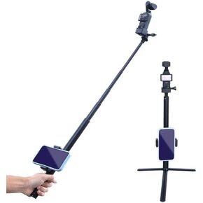 KIPYENB 1.57m Selfie Stick Tripod Extension Rod for DJI Osmo Pocket 3, with Metal Expansion Adapter Pocket3 Accessories Extension Rod Tripod