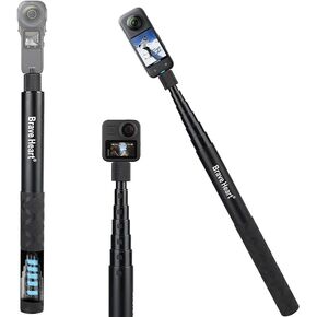 23.5cm to 114cm Invisible Selfie Stick for insta360 Insta 360 one X4 x x2 x3 one rs gopro Hero 3 5 6 10 13 Camera Accessories in Kuwait