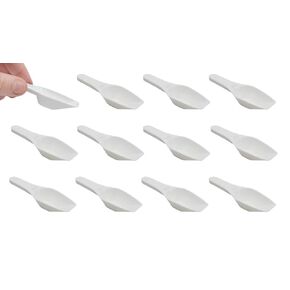 12PK Scoops, 5ml (0.16oz) - Polypropylene Plastic - Flat Bottom - Excellent for Measuring & Weighing - Autoclavable - Eisco Labs