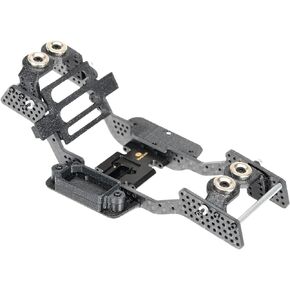 RampCrab Carbon Fiber Chassis Kit for SCX24, 7° Angled Skid, LCG Chassis Kit for Axial SCX24 C10, JLU, Bronco, Deadbolt