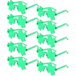PARSUP 10 Pairs St. Patricks Day Glasses, Irish Green Four Leaf Shamrock Glasses Eyeglasses for Saint Patricks Day Party Props Favors, Saint Paddy Day Accessories in Kuwait