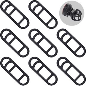 PAGOW 20pcs Bike Silicone Mount Band, Bicycle Light Rubber Band, Bike Light Strap, Black (70 x 24 mm)