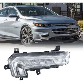 DRL LED Fog Lights Compatible with 2016 2017 2018 Chevy Malibu Front Bumper Driving Fog Lamp LED Daytime Running Light Driver Left Side